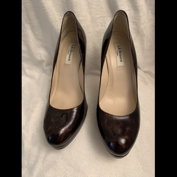 USED L.K.‎ Bennett - Sledge - Pump in Tortoise 39 - Picture 2 of 12